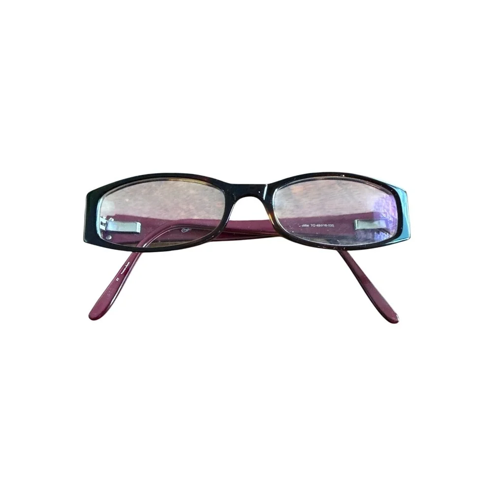 Vtg Candies Billie Eyeglasses Tortoiseshell Pink Rectangle Full Rim FRAMES‎ ONLY